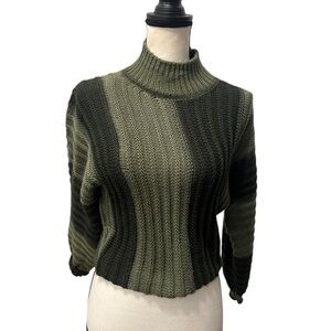 Grey Collective Mockneck Dolman Sleeve Sweater — Olive Tonal nwot small